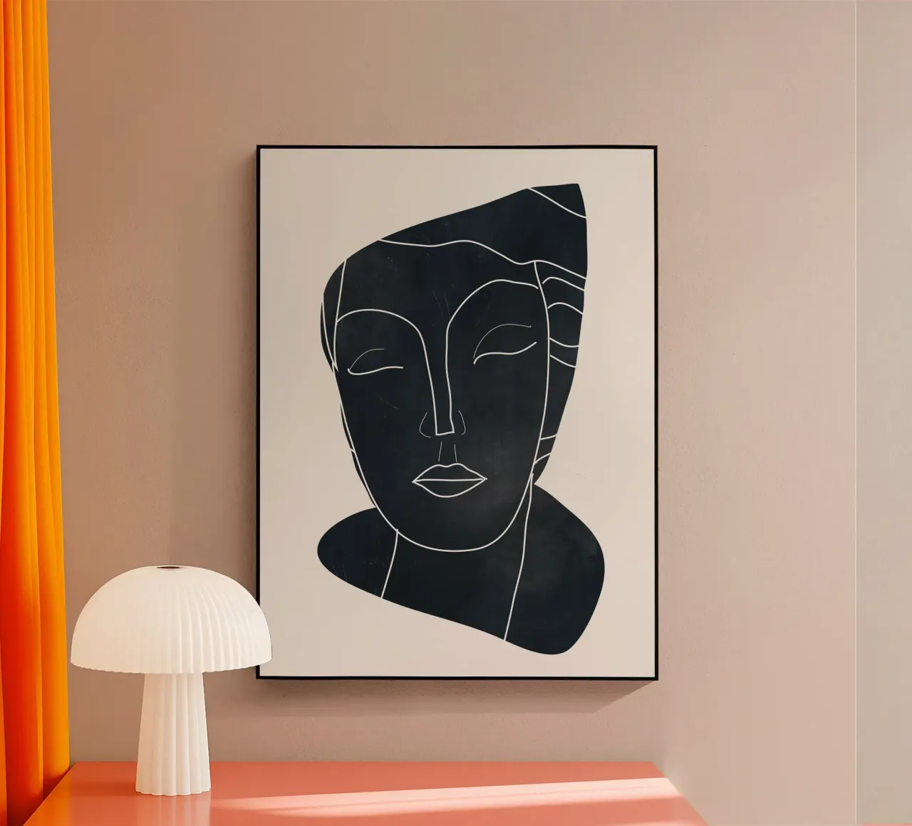 Ritratto di signora Line Art minimale 2 plexiglass da ThingDesign