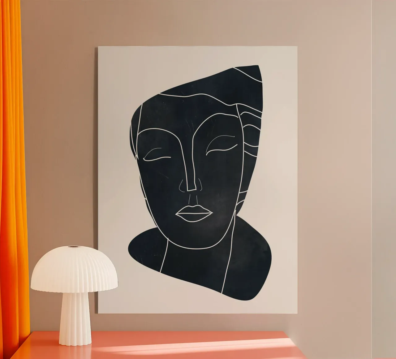 Ritratto di signora Line Art minimale 2 plexiglass da ThingDesign