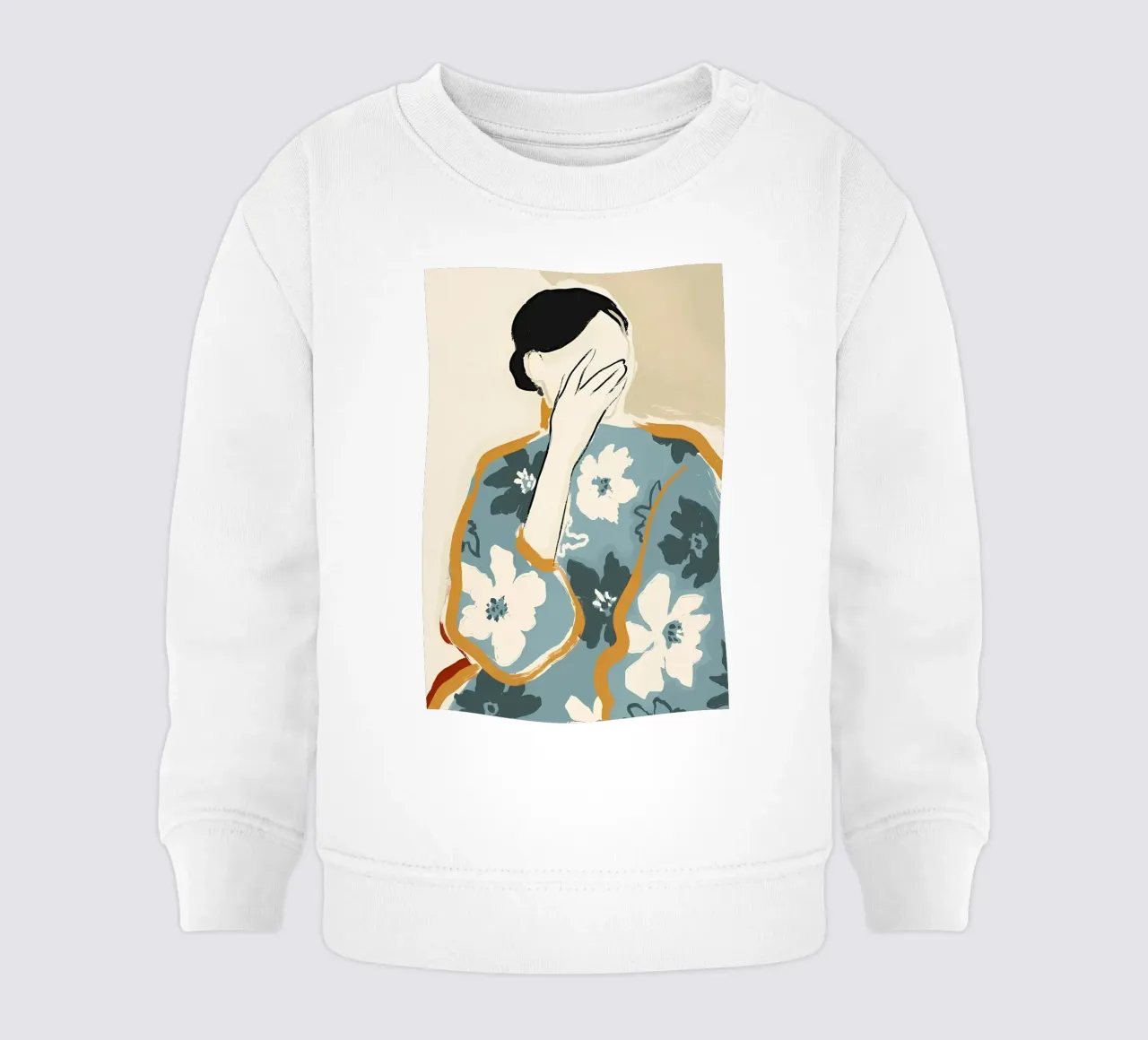 Donna astratta con fiori felpa neonato da Boheme