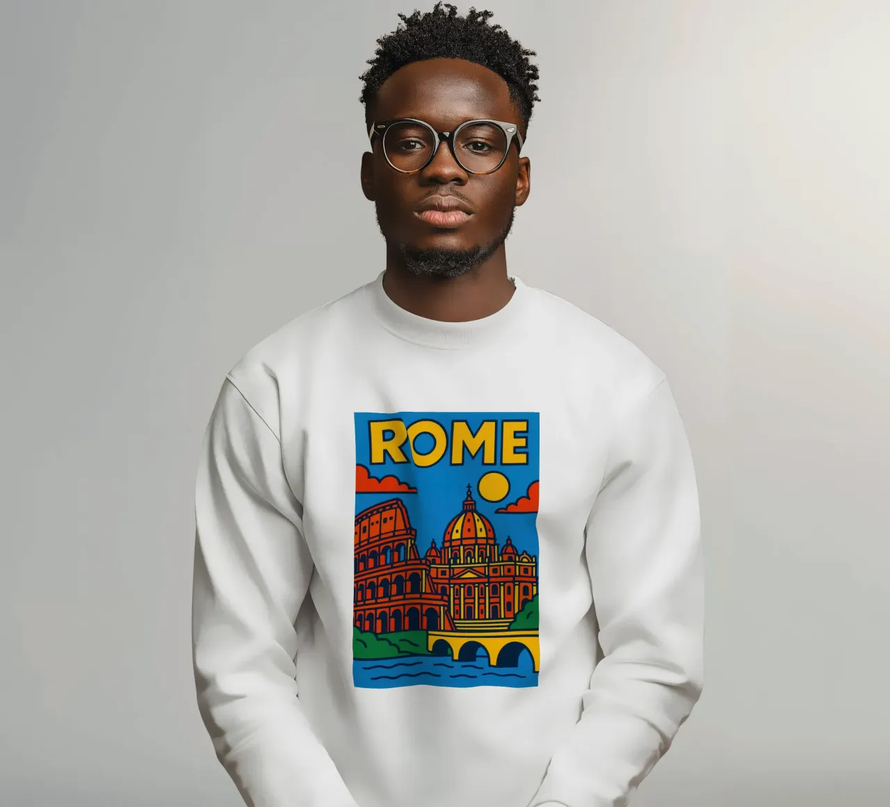 Roma - La Città Eterna in un colore abbagliante felpa da JETLAG | affiches voyage