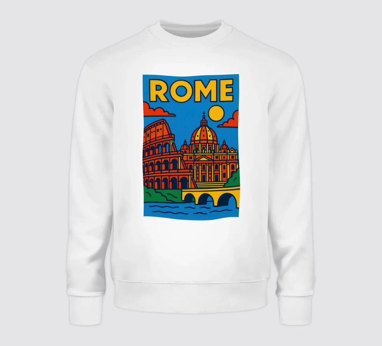 Roma - La Città Eterna in un colore abbagliante felpa da JETLAG | affiches voyage
