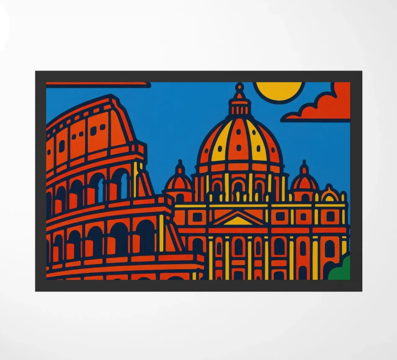 Roma - La Città Eterna in un colore abbagliante zerbino da JETLAG | affiches voyage
