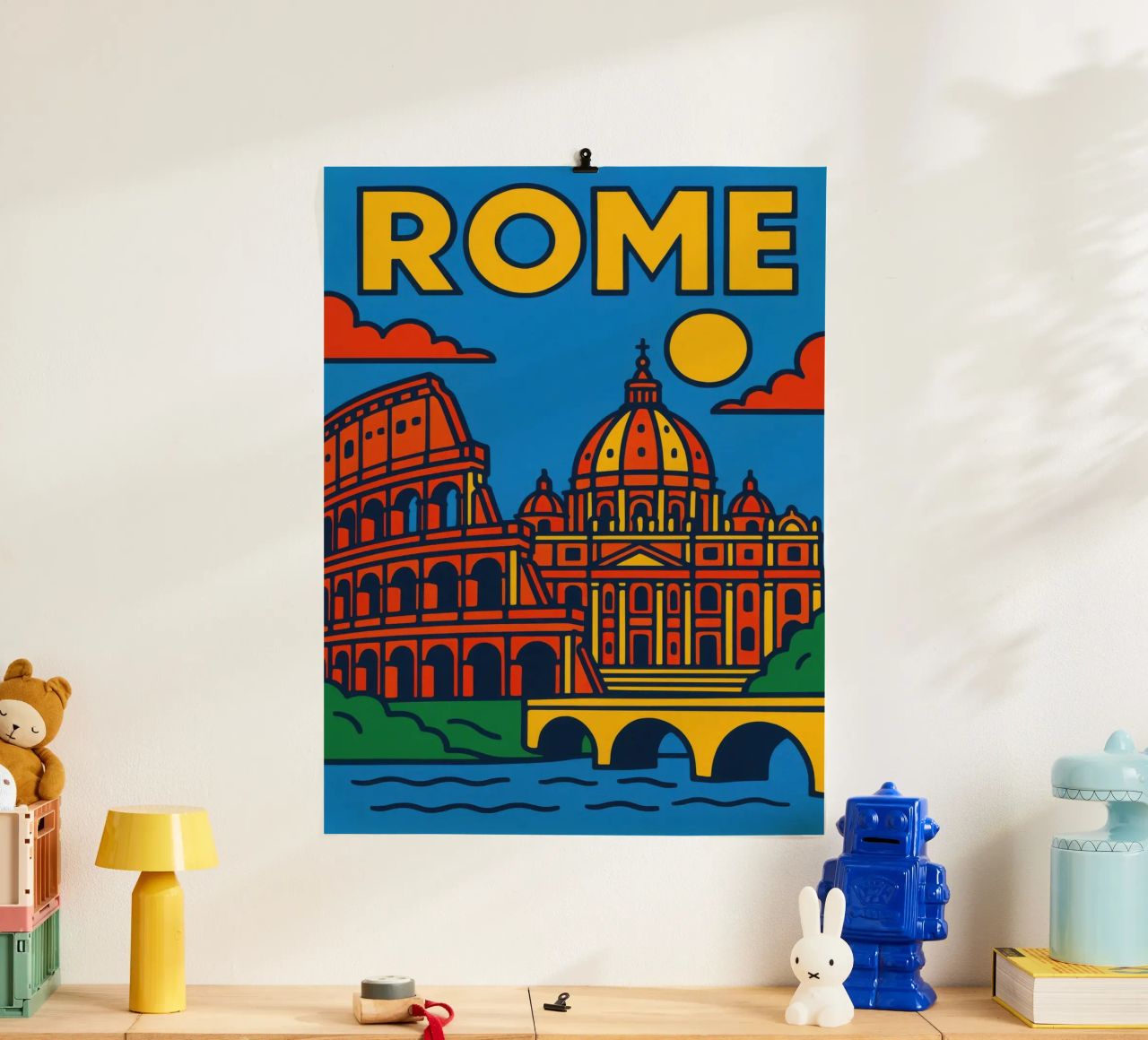 Rome - The Eternal City in dazzling colour poster by JETLAG | affiches voyage