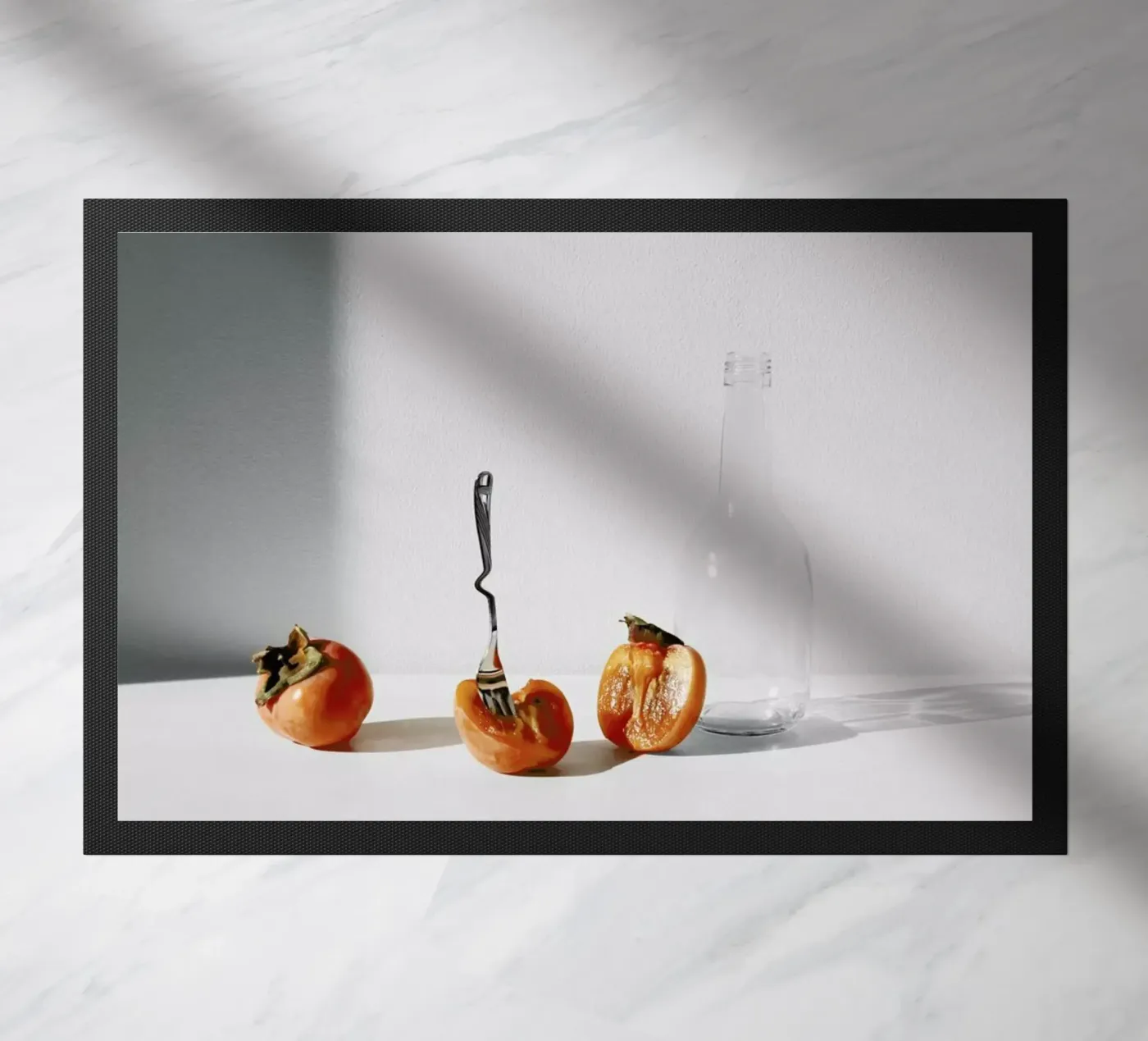 Persimmon Fruit Fußmatte von George Griefy