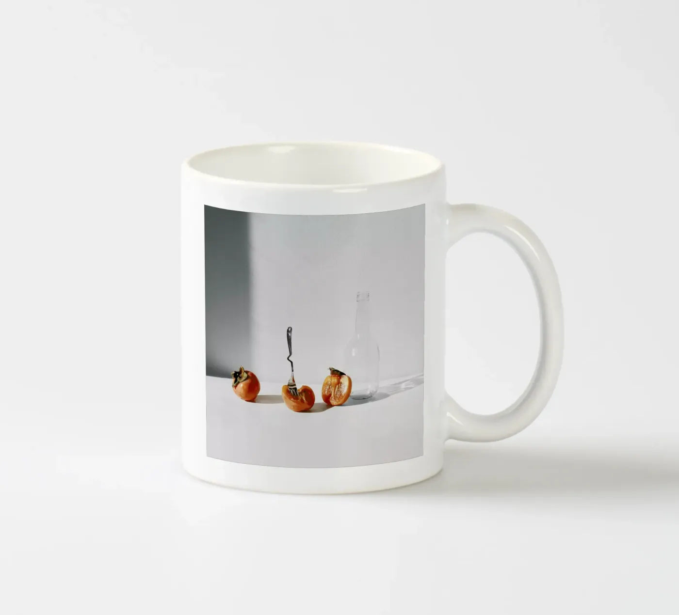 Persimmon Fruit ceramic mug by George Griefy