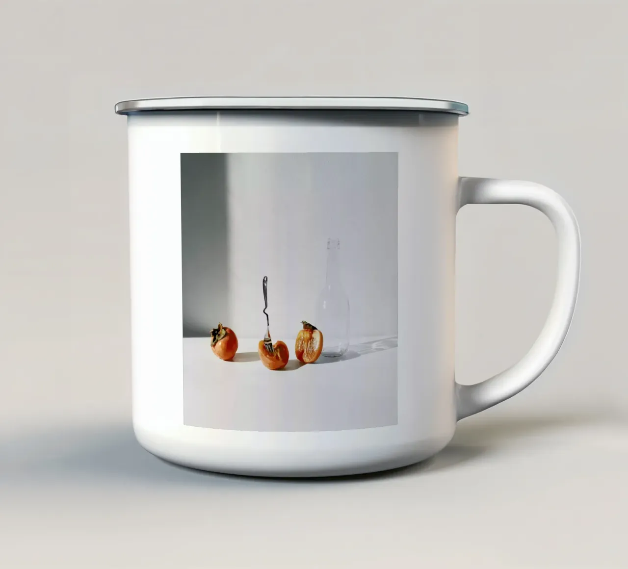 Persimmon Fruit tazza in smalto da George Griefy