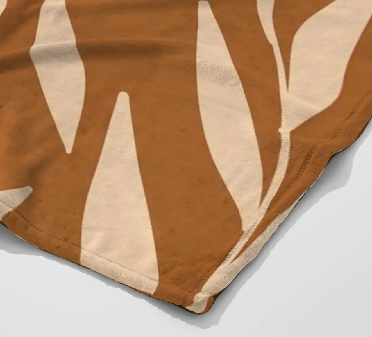 abstract minimalist leaves 2 fleece blanket by ThingDesign