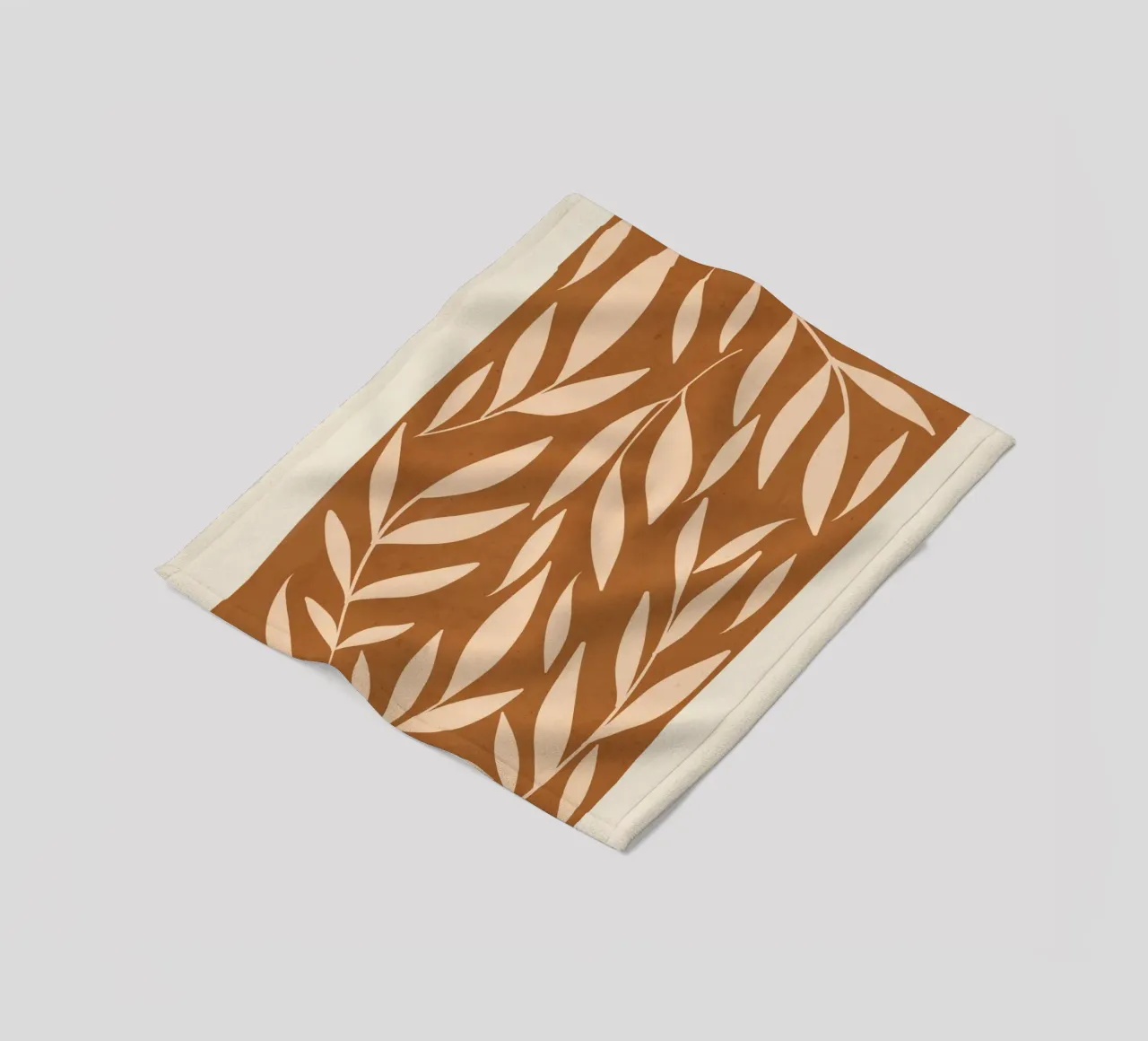 abstract minimalist leaves 2 fleece blanket by ThingDesign