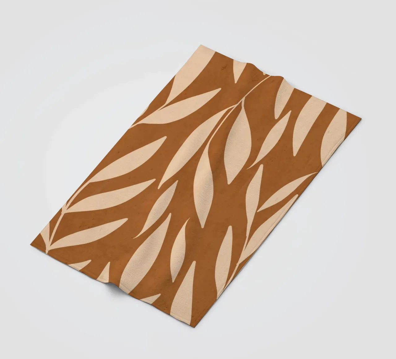 abstract minimalist leaves 2 fleece blanket by ThingDesign