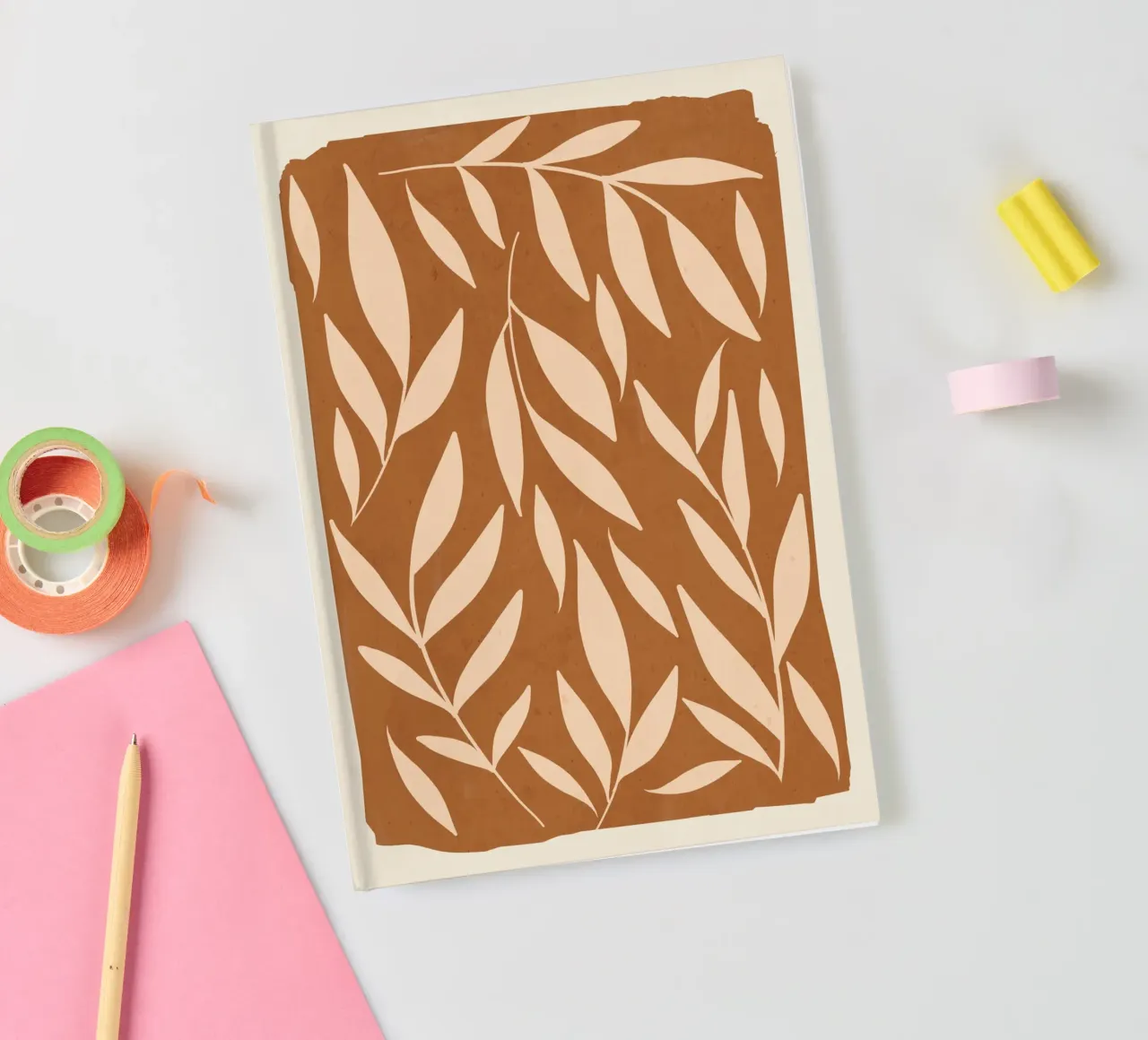 abstract minimalist leaves 2 notebook by ThingDesign