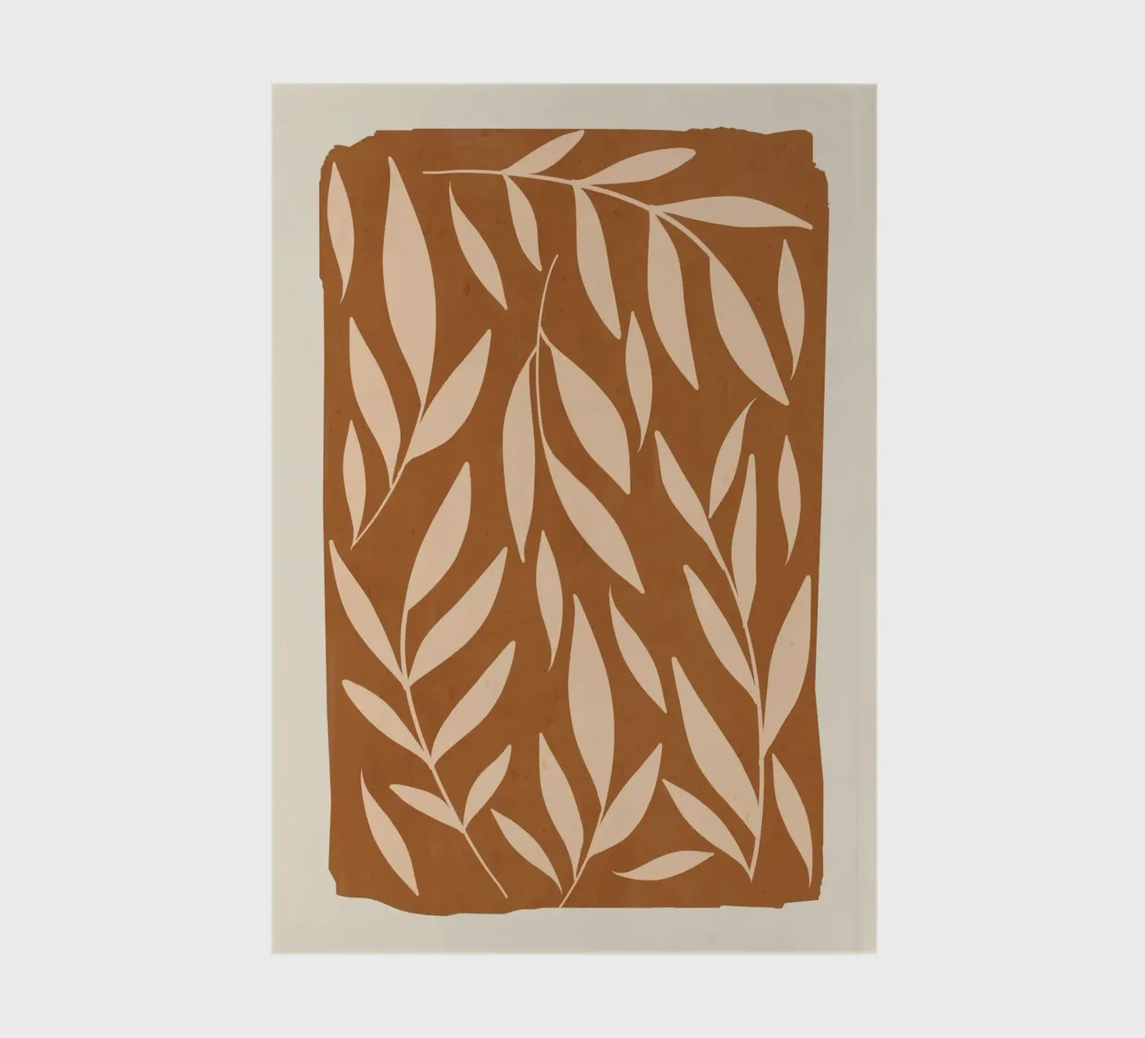 abstract minimalist leaves 2 notebook by ThingDesign
