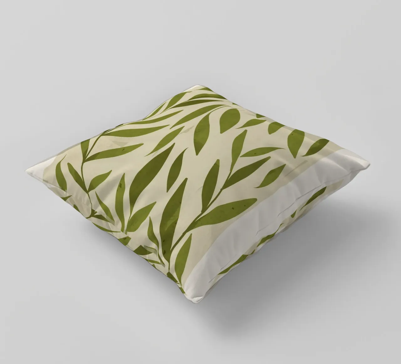foglie astratte minimaliste 4 cuscino da ThingDesign