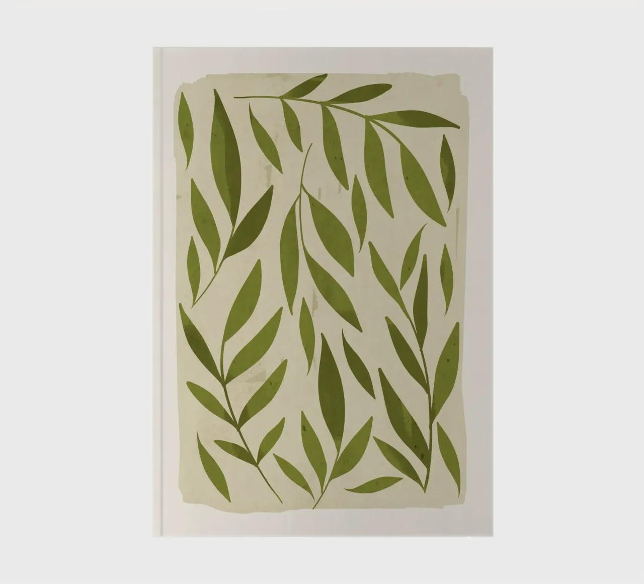 abstract minimalist leaves 4 notebook by ThingDesign