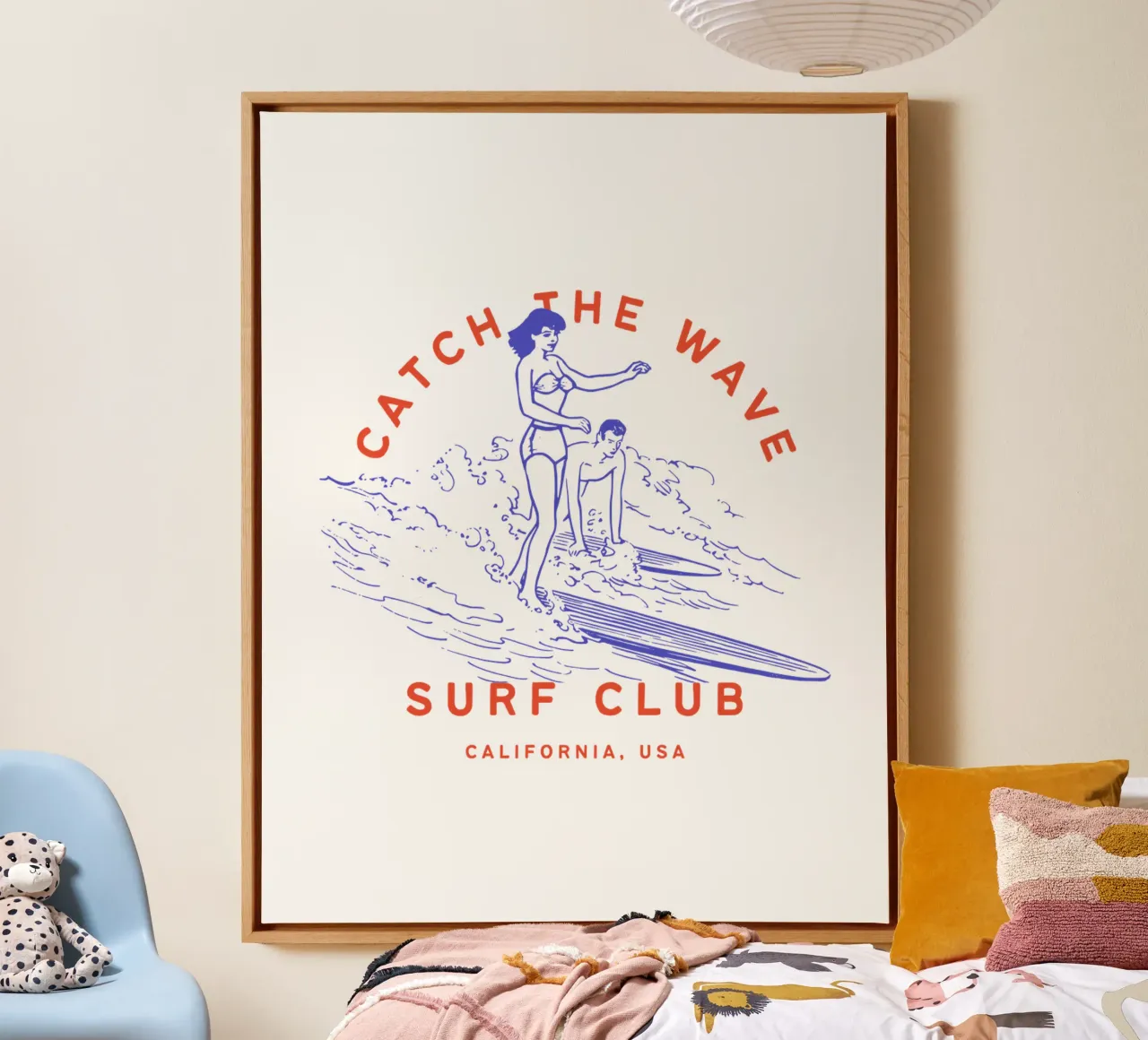 CATCH THE WAVE tela con Cornice a cassetta da Einfach Uebel