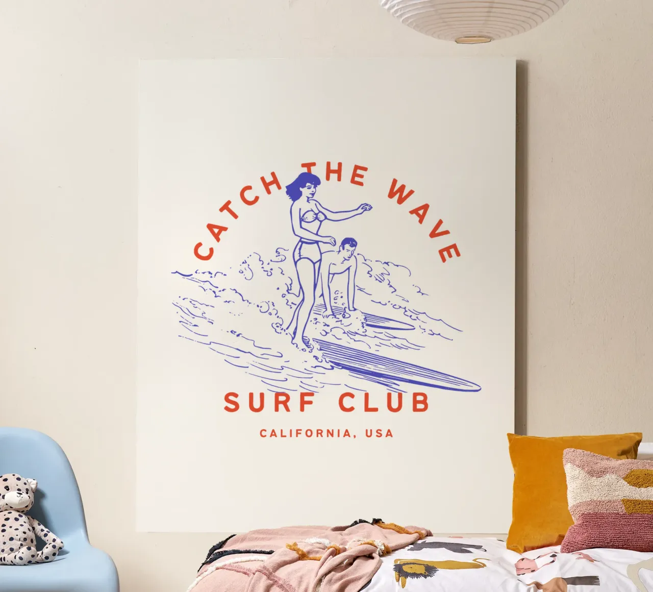 CATCH THE WAVE tela con Cornice a cassetta da Einfach Uebel