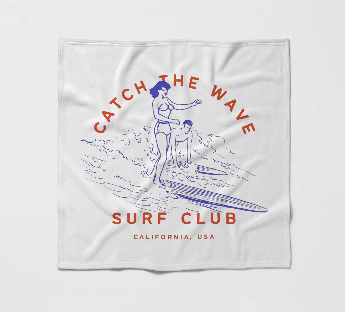 CATCH THE WAVE Fleecedecke von SMRT STUDIO