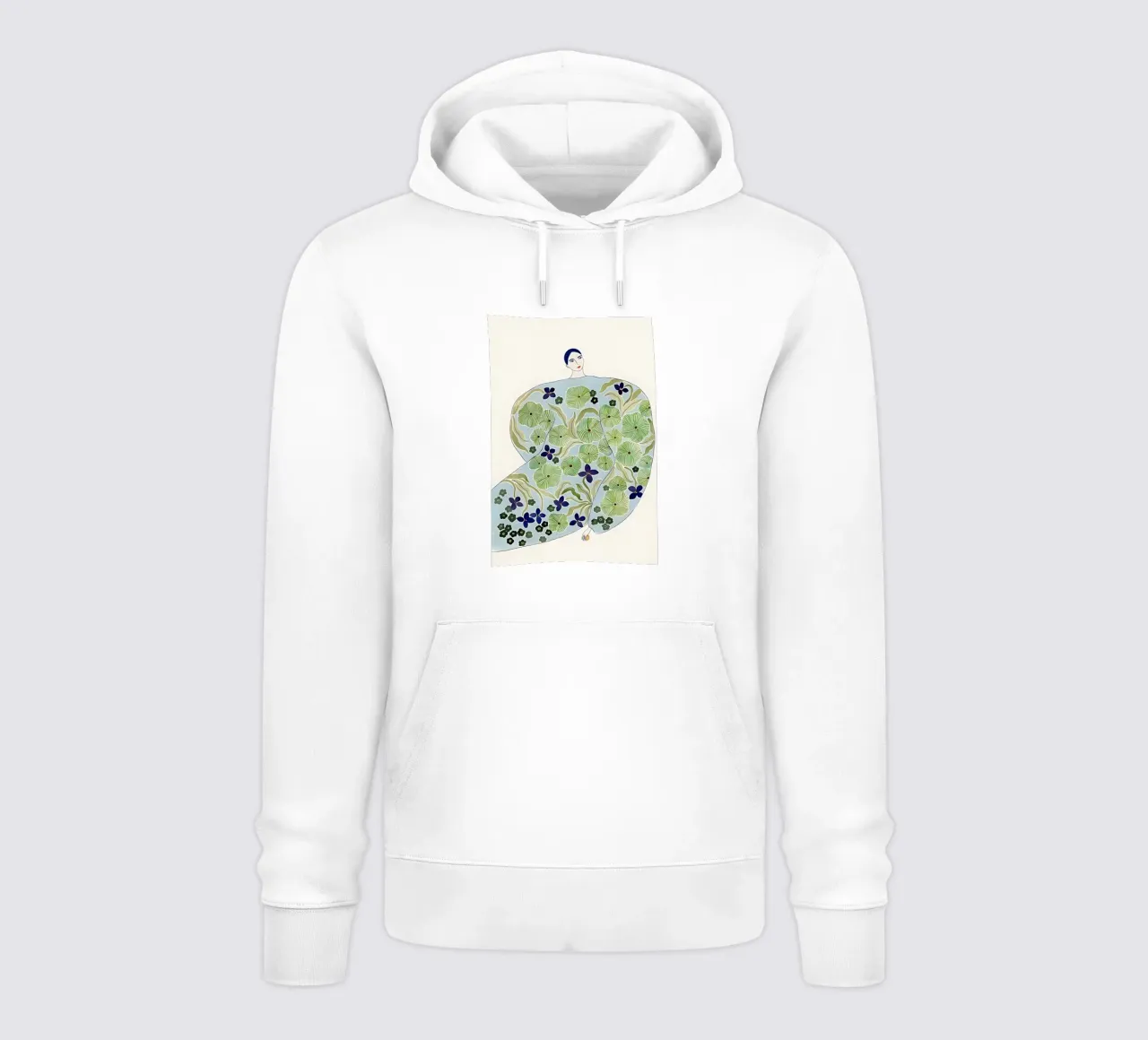 Mujer abstracta con abrigo de flores, Arte Botánico Moderno sudadera con capucha de Boheme
