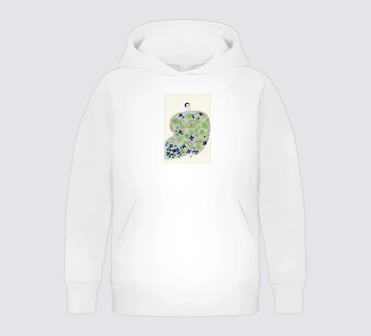 Mujer abstracta con abrigo de flores, Arte Botánico Moderno sudadera con capucha para niño de Boheme