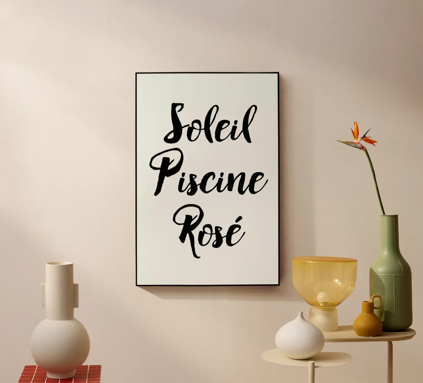 Rosé acryl van typed
