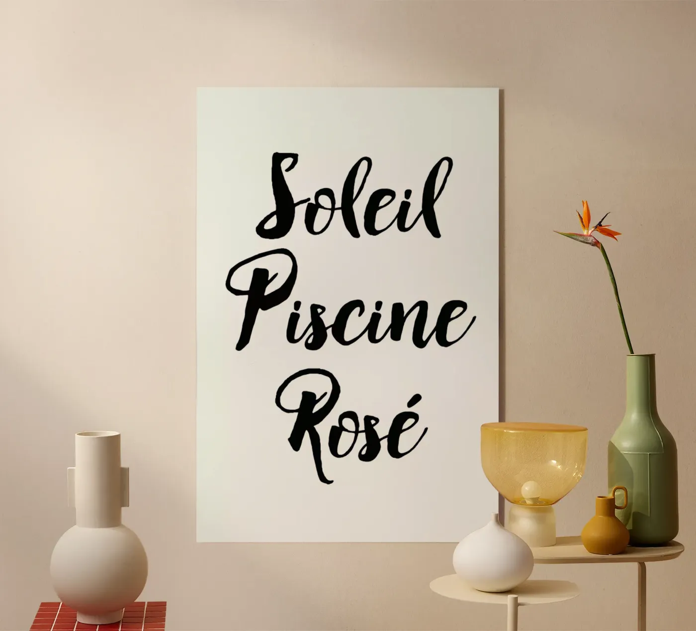Rosé acryl van typed
