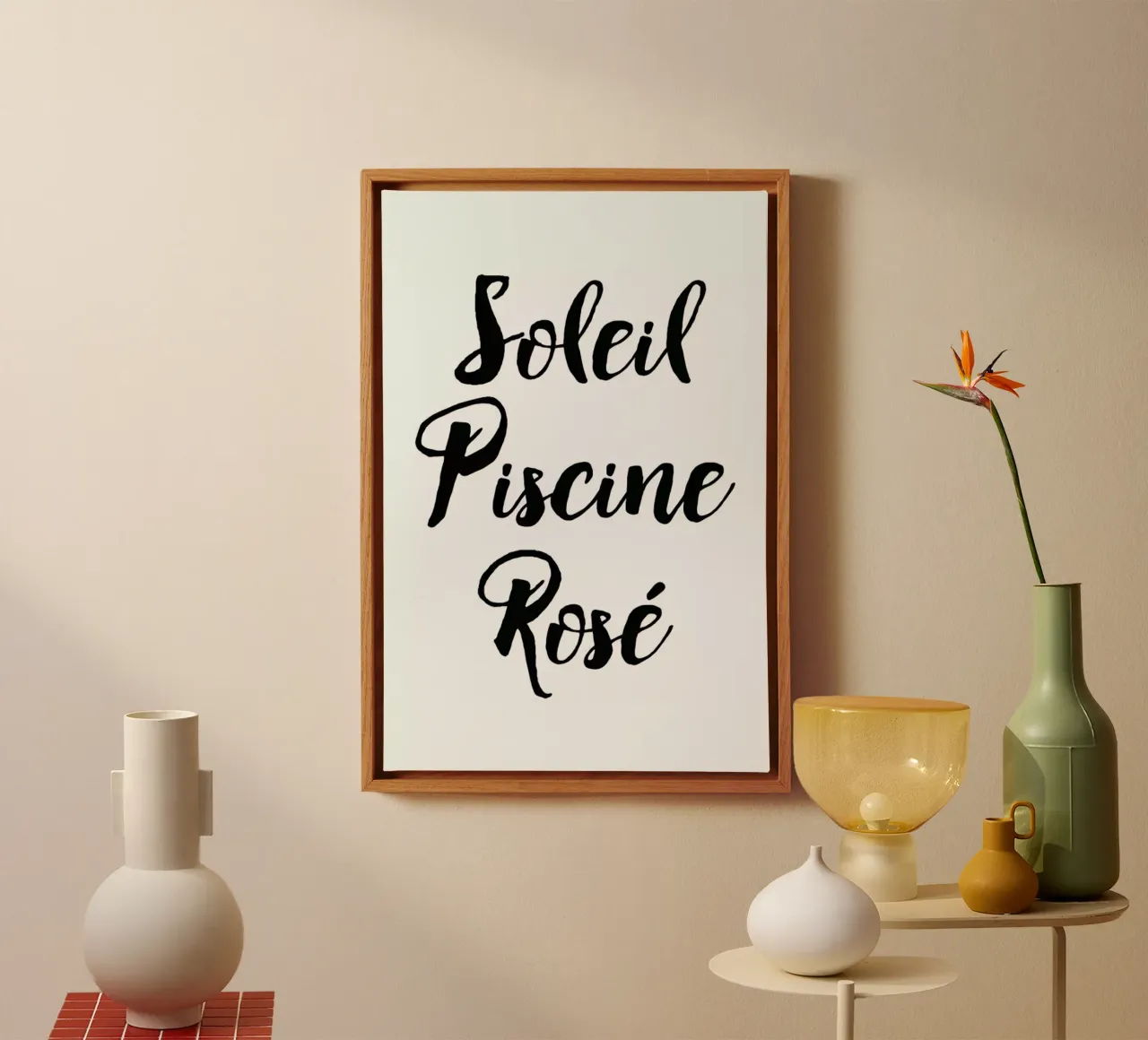 Rosé tela con Cornice a cassetta da typed
