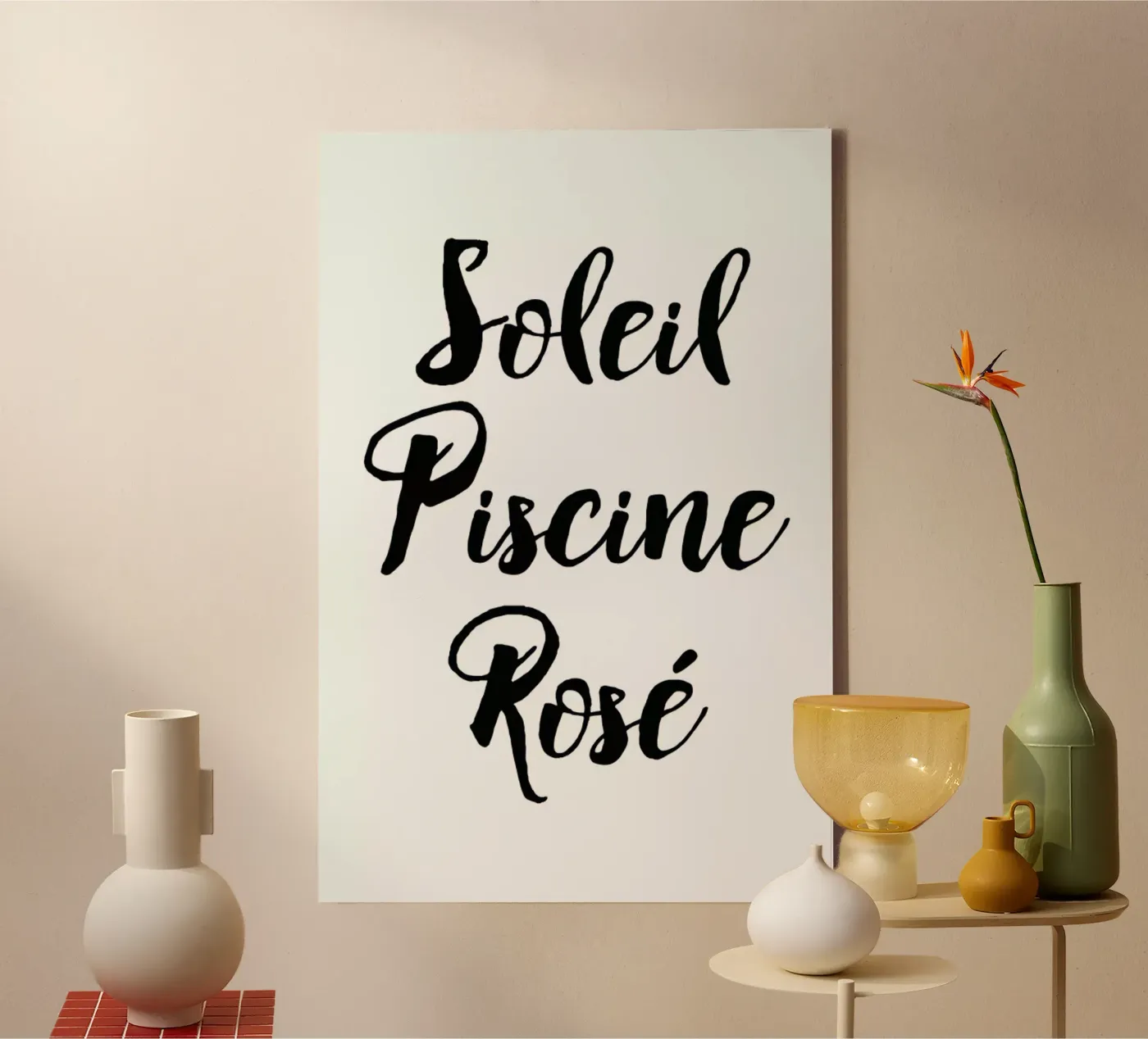 Rosé tela da typed