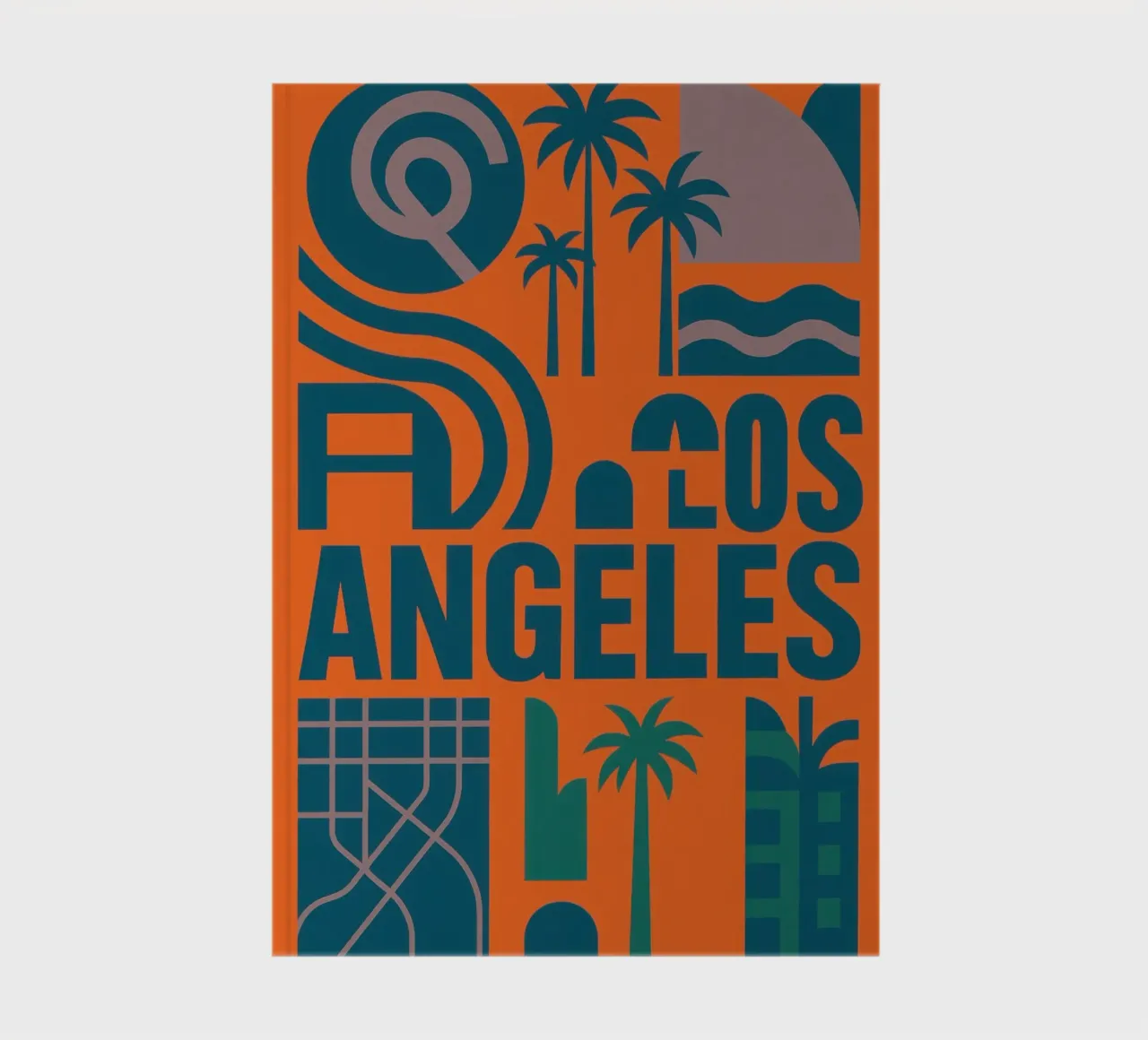 os Angeles - A graphic version of the Californian icon notebook by JETLAG | affiches voyage