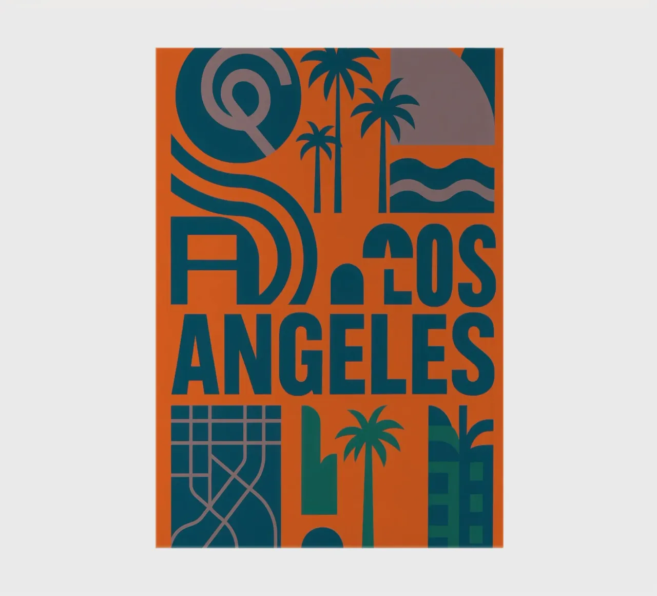 os Angeles - A graphic version of the Californian icon notebook by JETLAG | affiches voyage