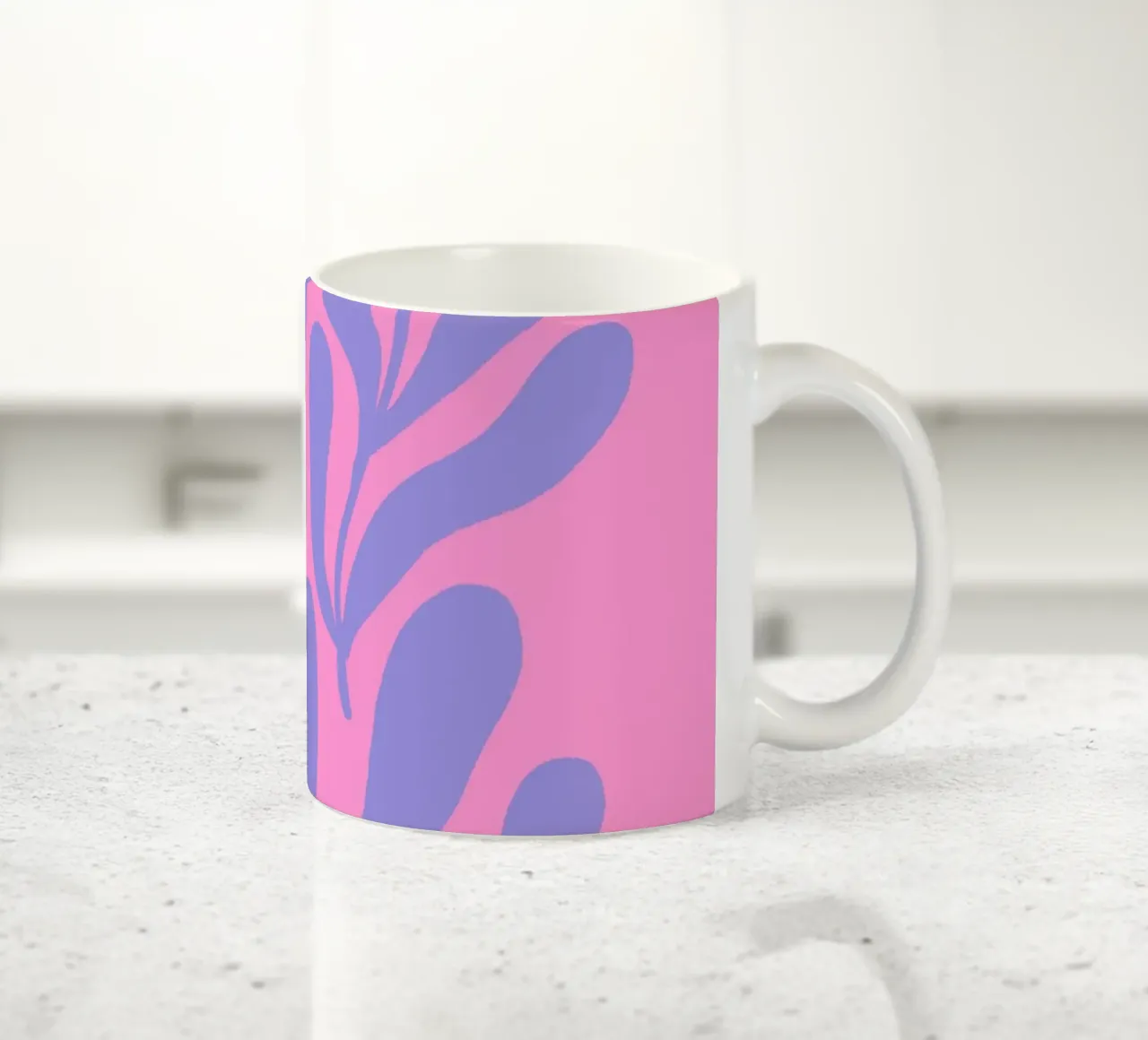 Rami colorati - rosa e viola tazza in ceramica da Wackapacka