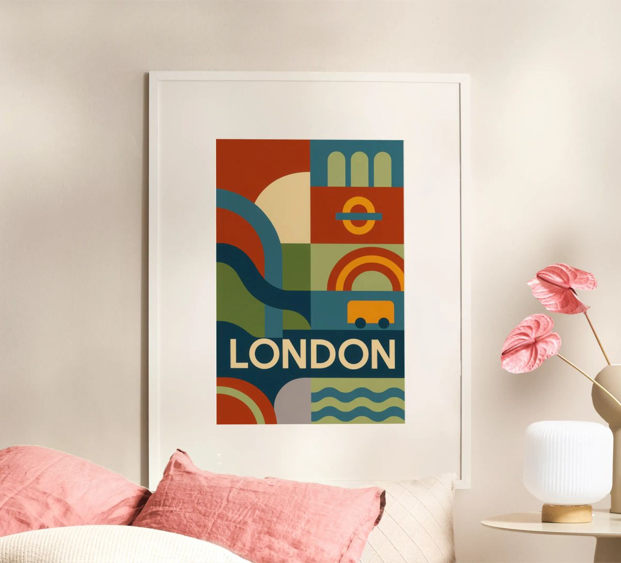 London - Der grafische Geist der britischen Hauptstadt Poster von JETLAG | affiches voyage
