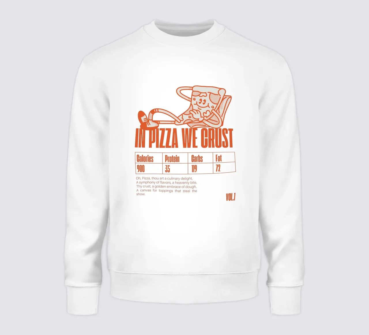 IN PIZZA WE CRUST felpa da Einfach Uebel