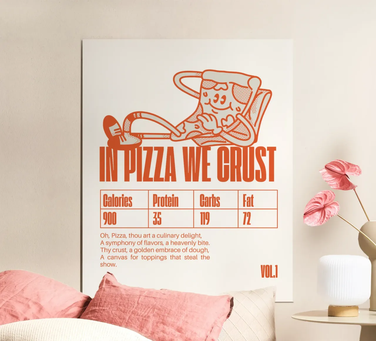 IN PIZZA WE CRUST poster da Einfach Uebel