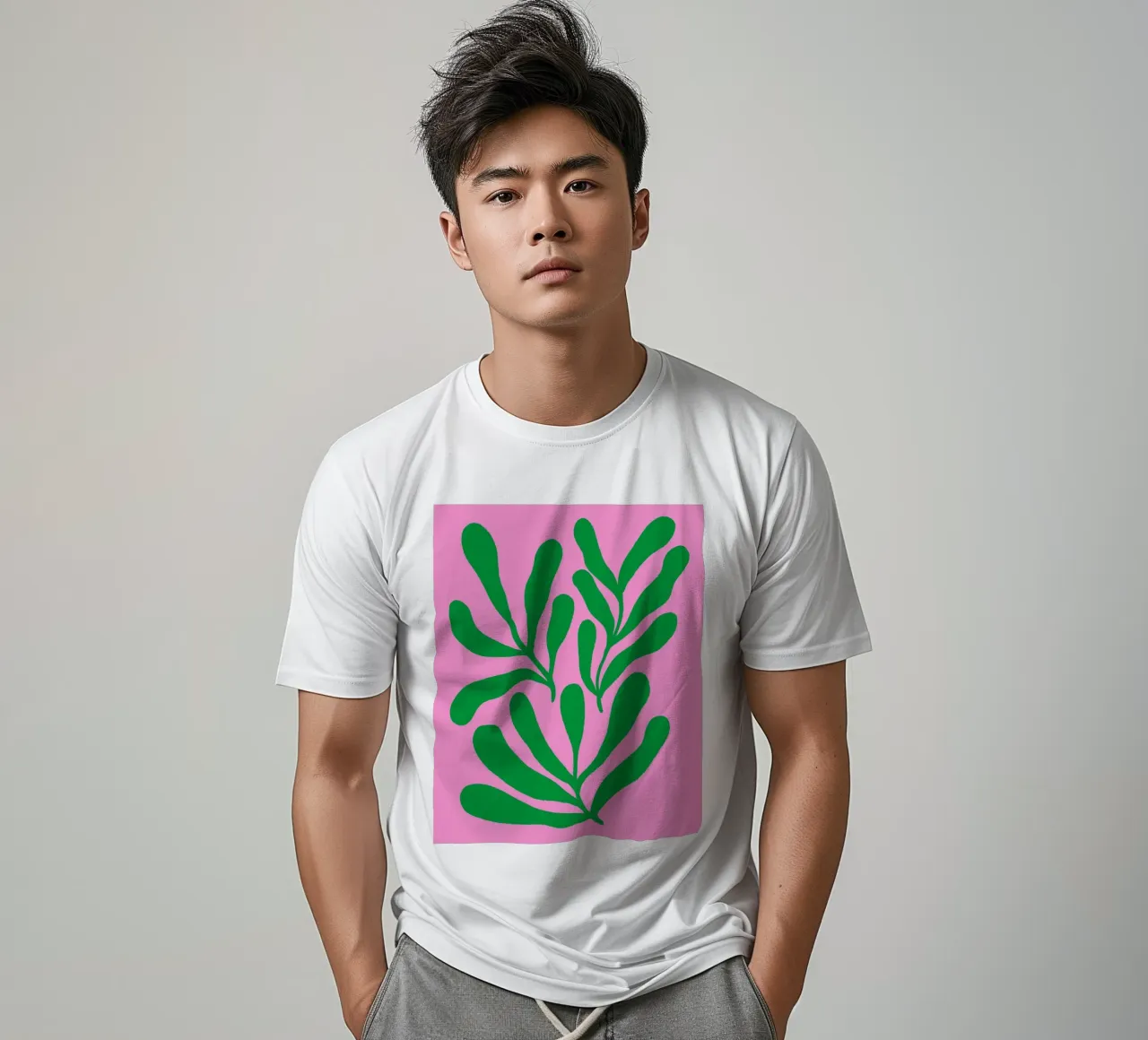 Rami colorati - rosa e verdi t-shirt da Wackapacka