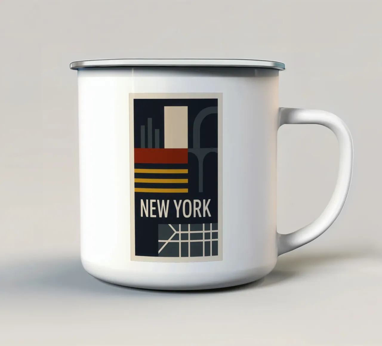 New York - De stad die nooit slaapt emaille mok van JETLAG | affiches voyage