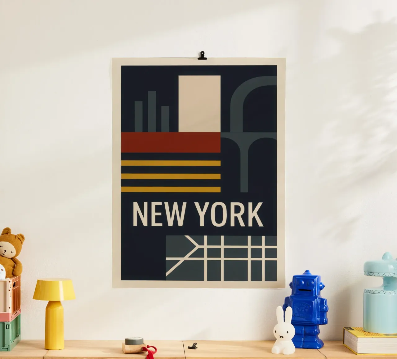 New York - La città che non dorme mai poster con telaio in alluminio da JETLAG | affiches voyage