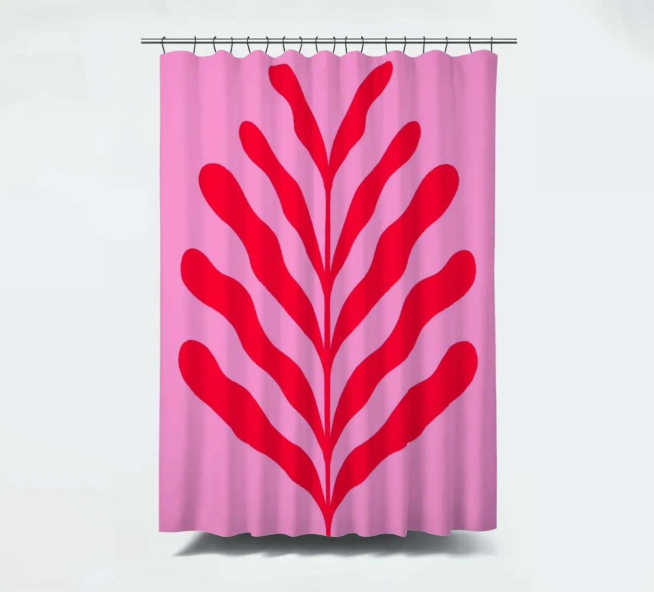 Colorful Branch - red and pink shower curtain by Wackapacka