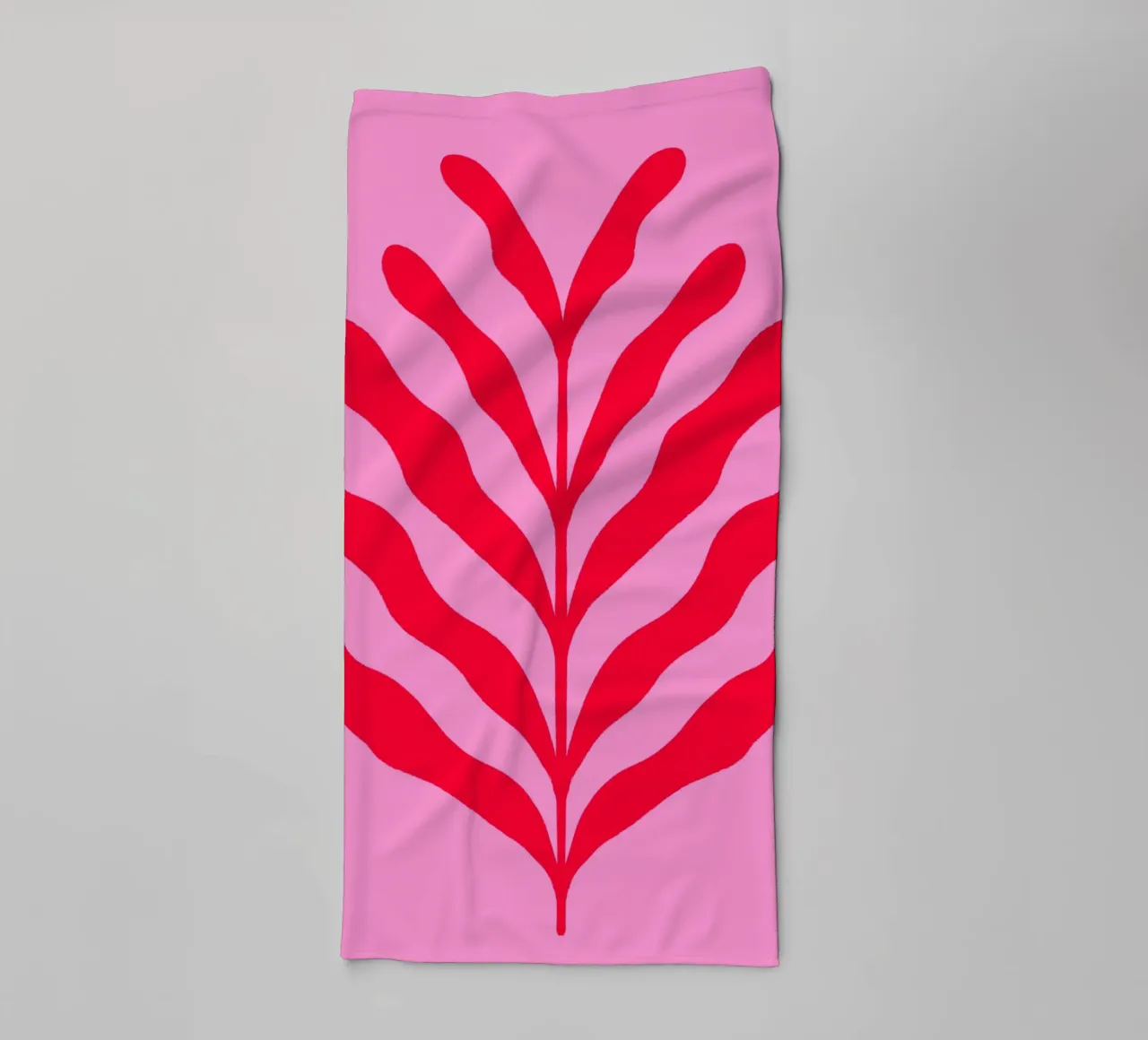 Ramo colorato - rosso e rosa asciugamano da bagno da Wackapacka