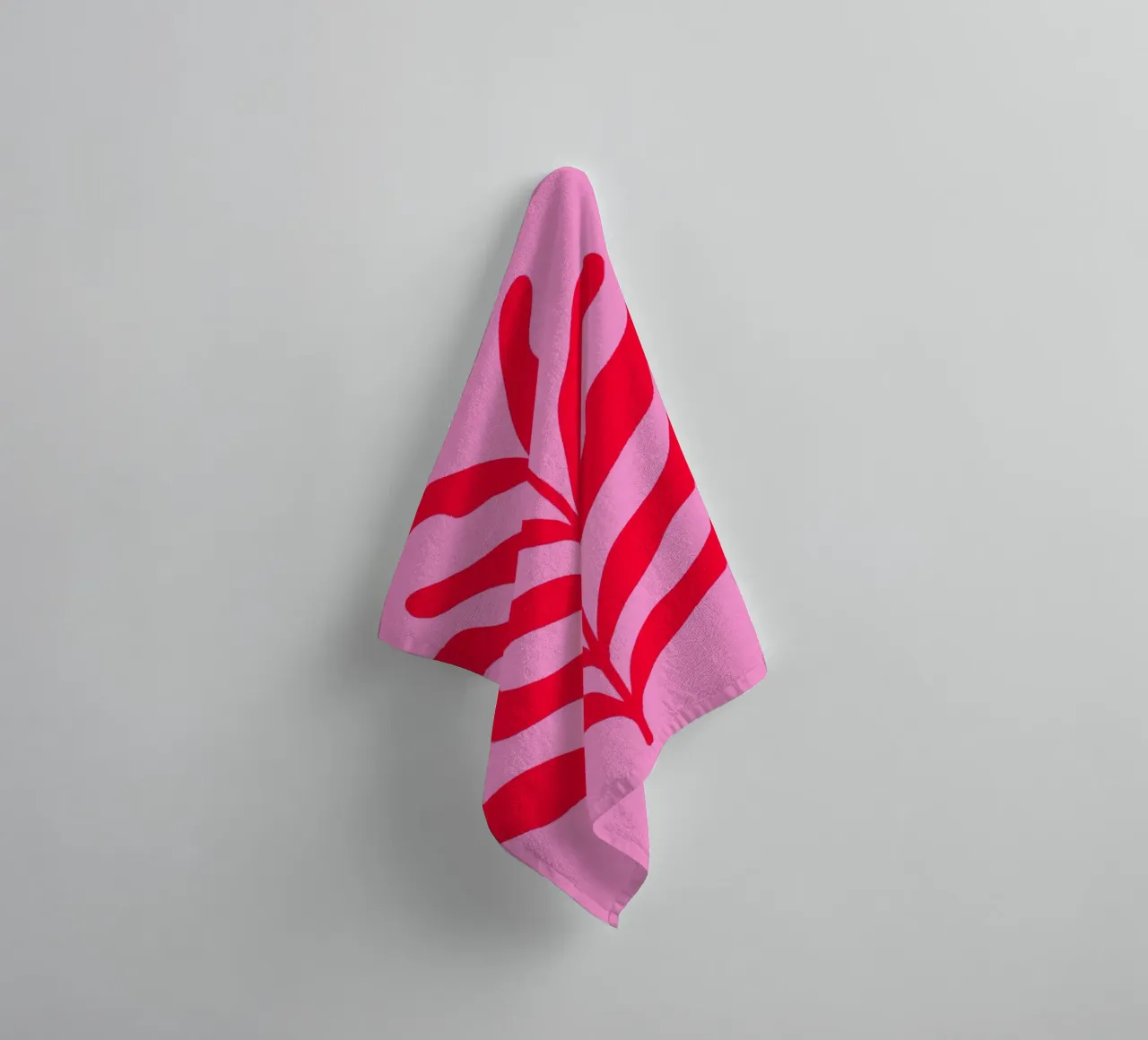 Ramo colorato - rosso e rosa asciugamano da bagno da Wackapacka