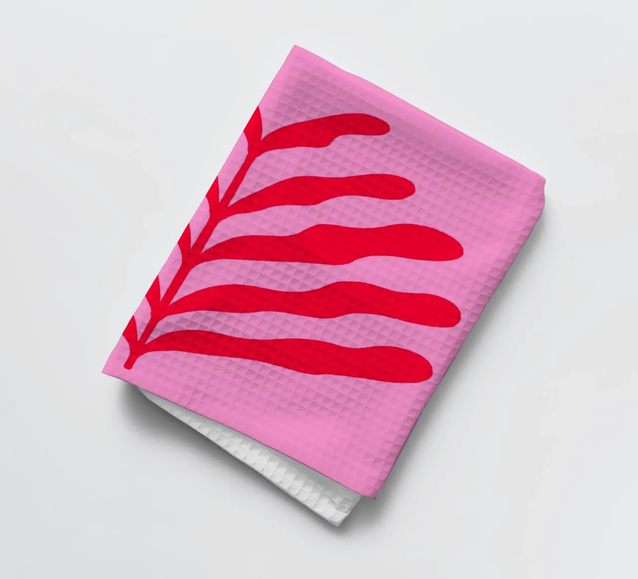 Ramo colorato - rosso e rosa canovaccio da cucina da Wackapacka