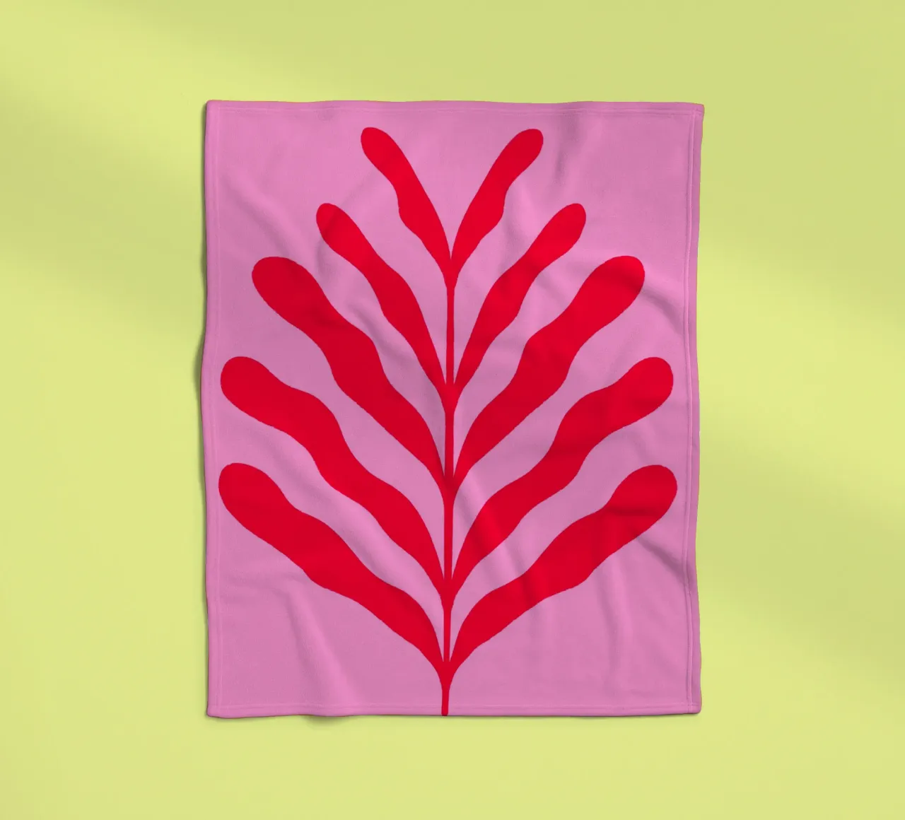 Ramo colorato - rosso e rosa coperta in pile da Wackapacka