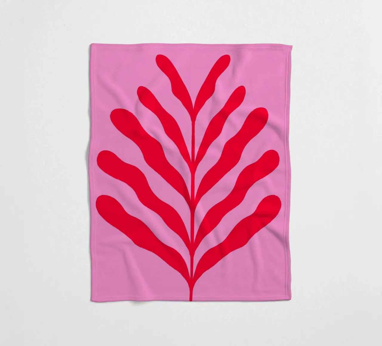 Ramo colorato - rosso e rosa coperta in pile da Wackapacka
