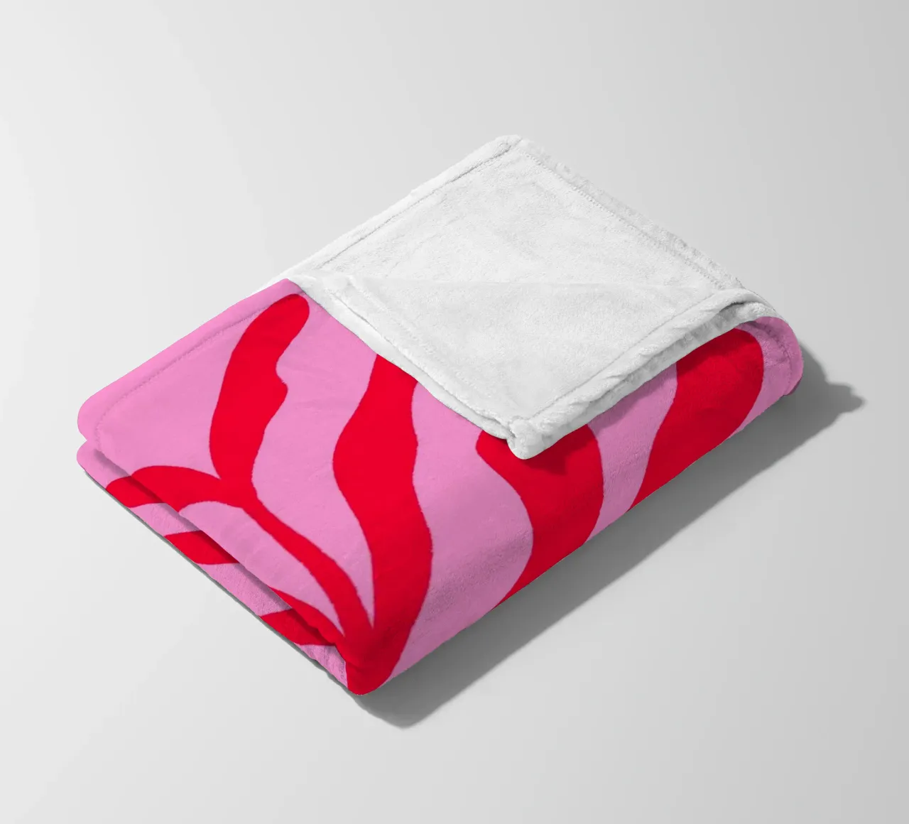 Ramo colorato - rosso e rosa coperta in pile da Wackapacka