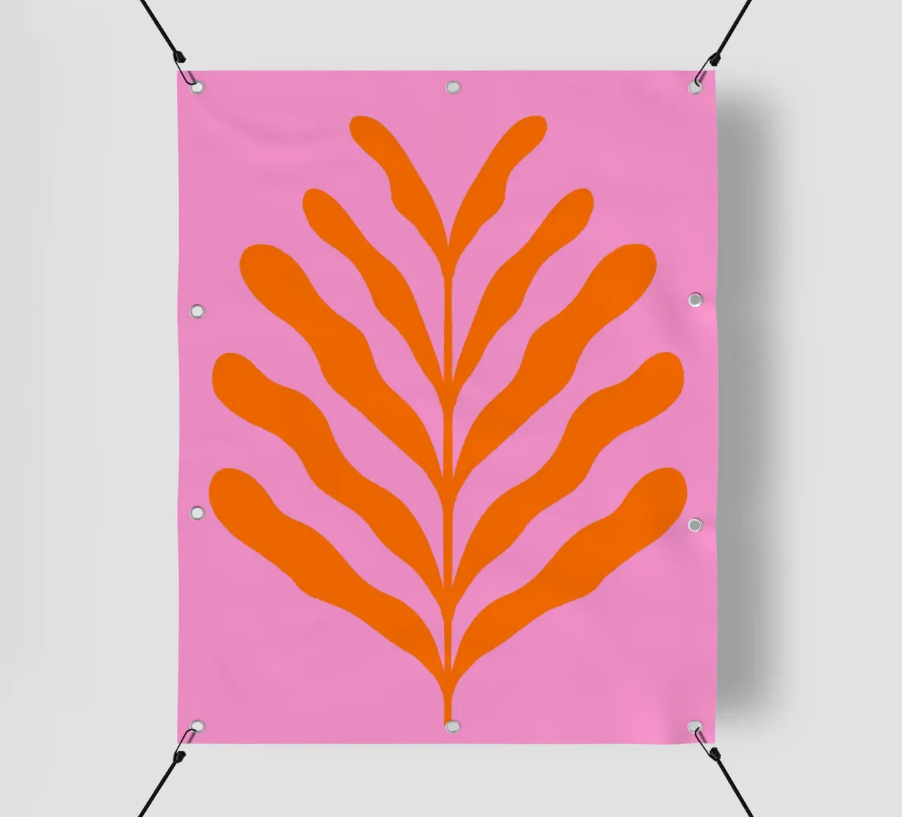 Ramo colorato - arancione e rosa telo in pvc da Wackapacka