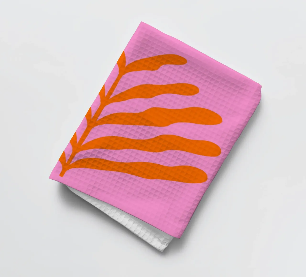 Ramo colorato - arancione e rosa canovaccio da cucina da Wackapacka