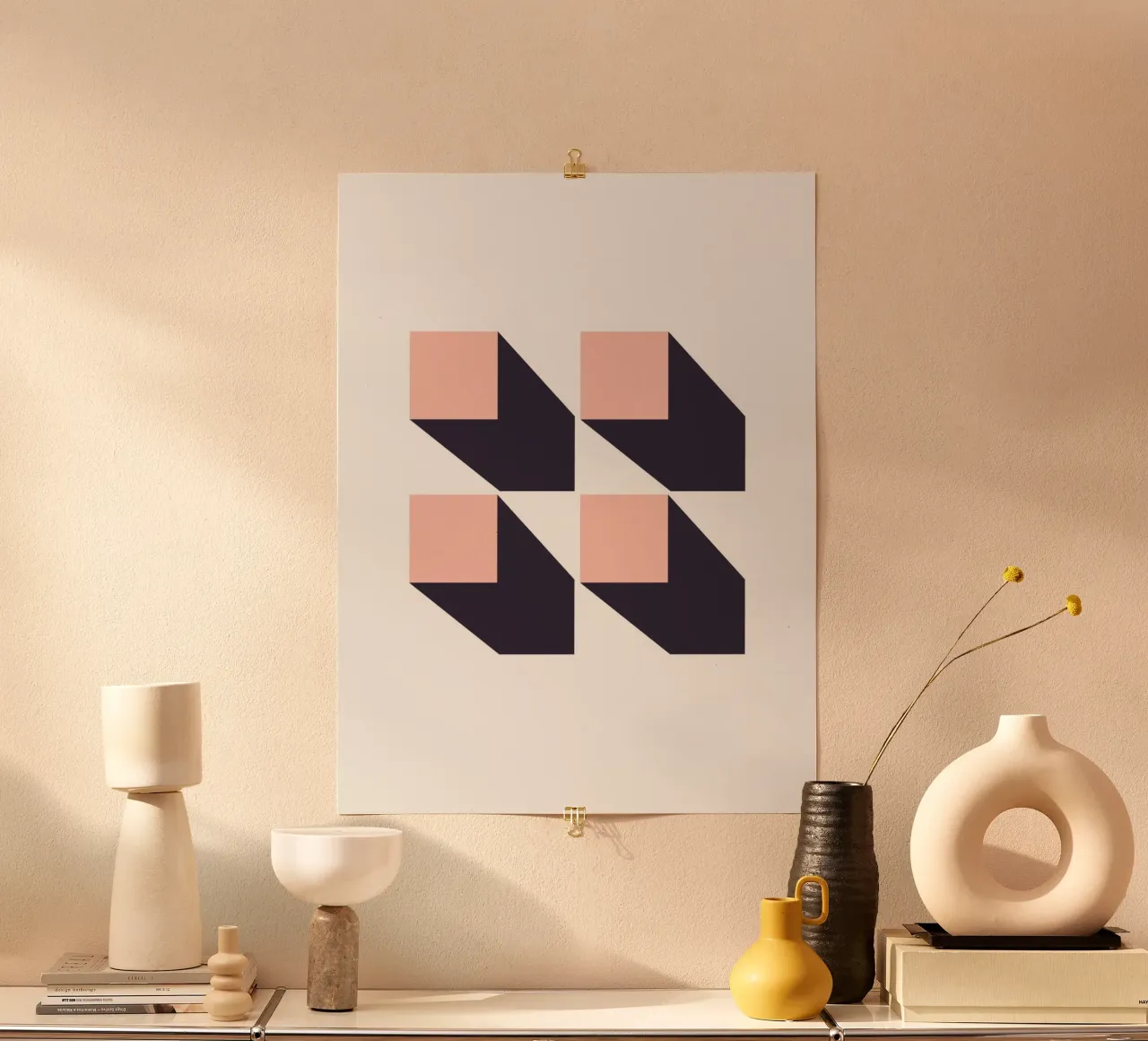SHADOW GEOMETRY poster van Einfach Uebel