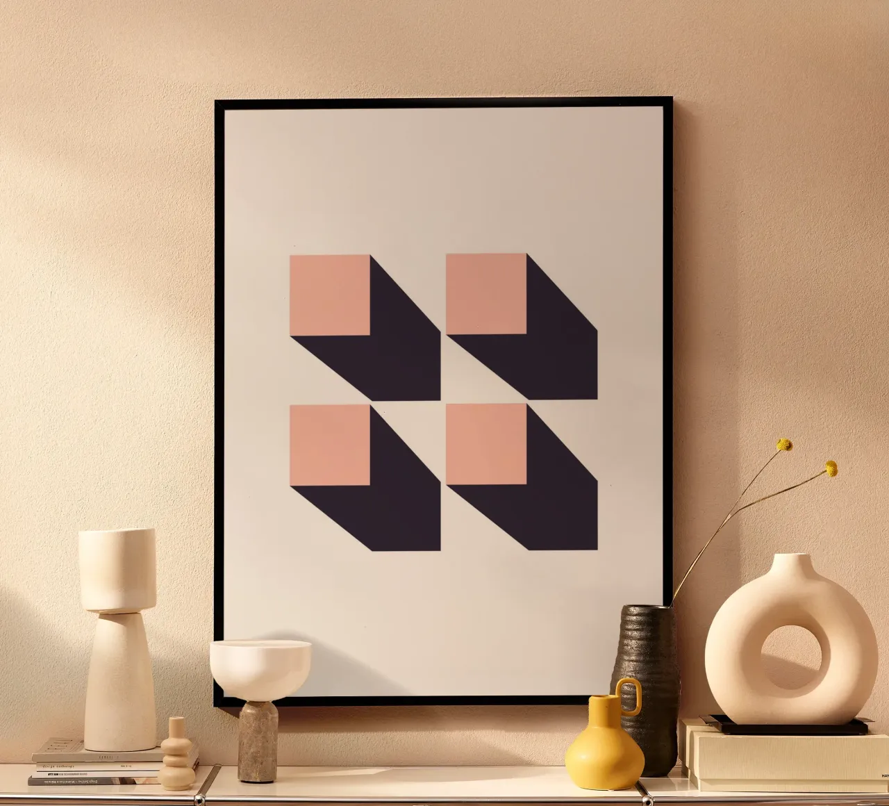 SHADOW GEOMETRY poster van Einfach Uebel