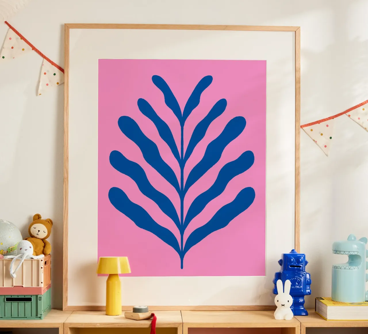 Colorful branch - pink and blue hahnemühle by Wackapacka