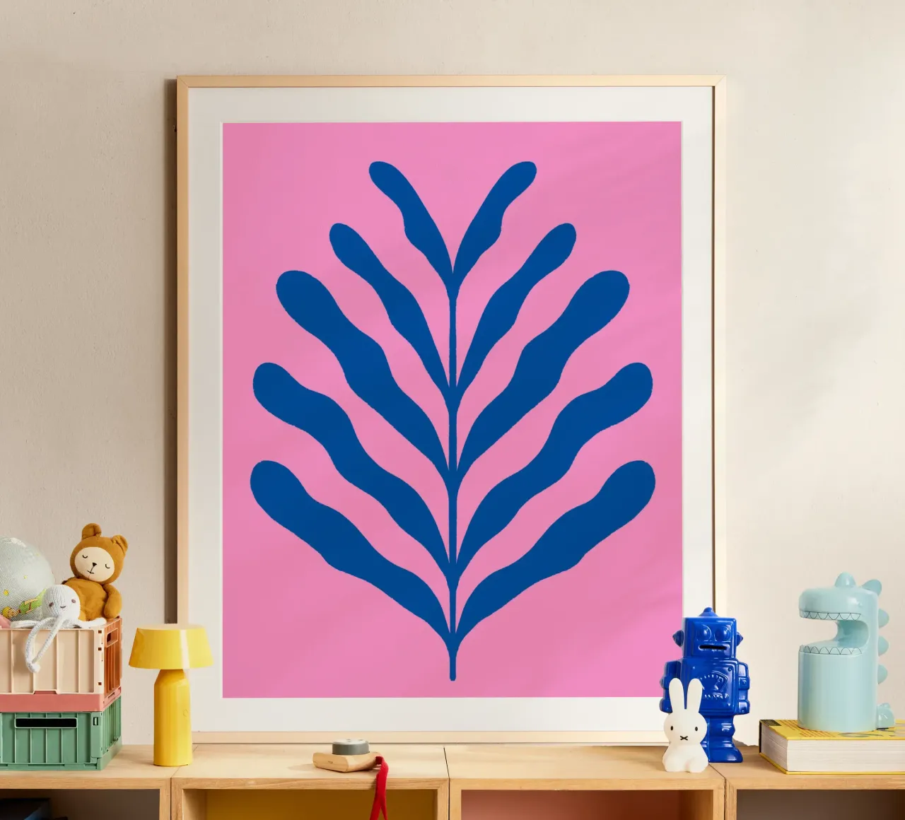 Colorful branch - pink and blue hahnemühle by Wackapacka