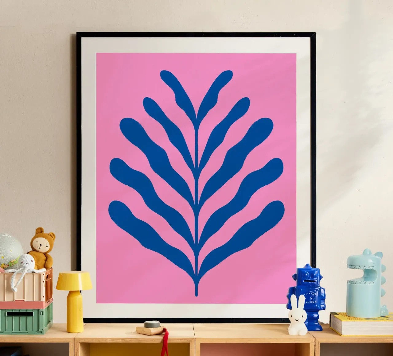 Colorful branch - pink and blue hahnemühle by Wackapacka