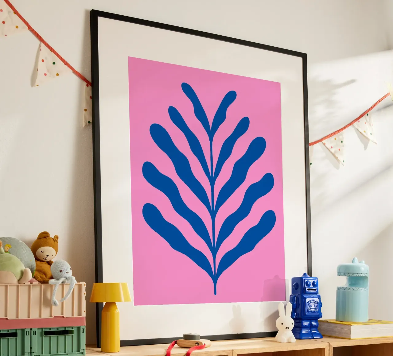 Colorful branch - pink and blue hahnemühle by Wackapacka
